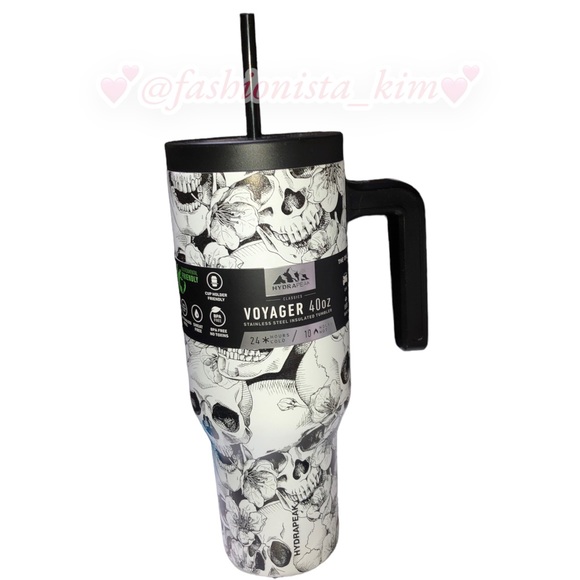 Hydrapeak voyager skull insulated 40 oz tumbler limited edition HTF NWT - Picture 7 of 11